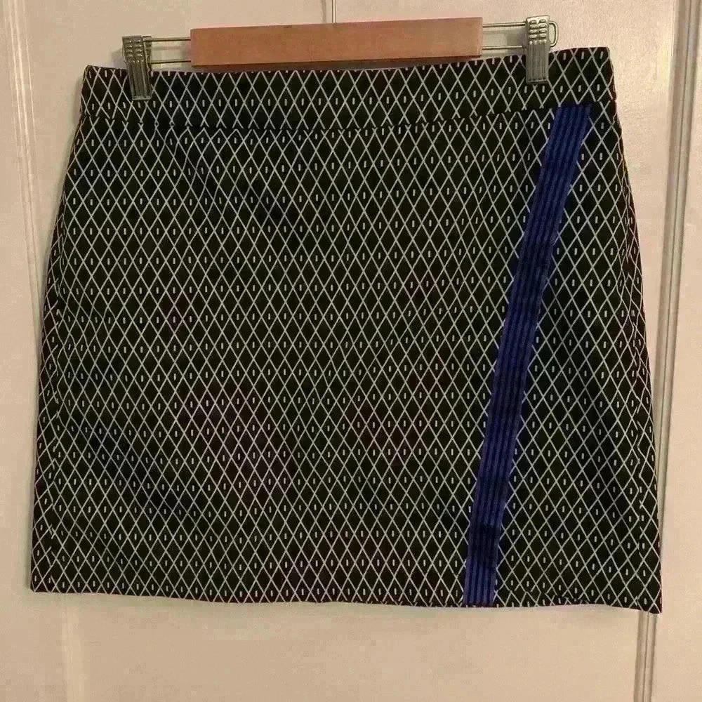 GGBlue Luxe Sport Golf Skort Wrap, Black & White pattern, Women’s Size 10